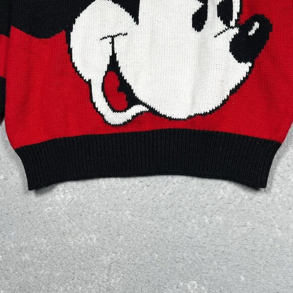 VTG 90s Walt Disney Originals Minnie Mouse Knit Sweater Unisex Large Red - Picture 5 of 10